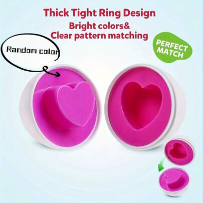 Bộ 6/12 món/Đồ chơi xếp hình hình quả trứng nhiều màu sắc - Phát triển kỹ năng vận động tinh, phối hợp tay mắt và nhận biết hình dạng - Lý tưởng cho việc học sớm, giáo dục Montessori và vui chơi lễ Phục sinh cho trẻ mới biết đi và trẻ mẫu giáo (Màu sắc có thể thay đổi)