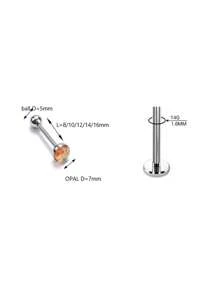 1pc Hypoallergenic 316L Titanium Steel Tongue Barbell, Fish Scale Gradients, 8/10/12/14/16mm Length, 7mm Diameter, 5mm Ball, 14G, Body Jewelry Piercing