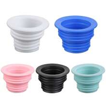 4pcs Sewer Pipe Sealing Ring Connector, Kitchen Pipe Sewer Washing Machine Drain, Anti-Odor Silicone Floor Drain Sealing Plug - Multicolor - View 6