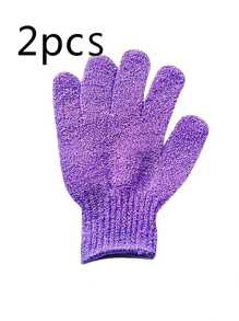 4/2/1pc Random Color Revitalizing Exfoliating Bath Gloves - Double Texture Gloves For Deep Cleansing & Polishing - Ideal For Spas, Massages & Body Scrubs - Soft & Durable Bathing Accessories