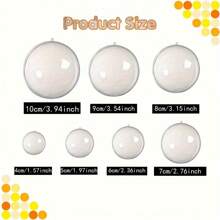 5/10pcs Transparent Christmas Ball, 4cm Plastic Christmas Trees Open Ball, DIY Christmas Tree Hanging Ornaments For Crafts, Weddings, Parties, And Holiday Home Decorations, Christmas Decor Outdoor, Christmas Gifts