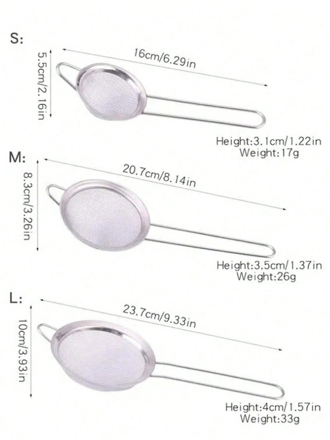 3قطع مصفاة شاي من الفولاذ المقاوم للصدأ بغربال ناع...