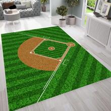 Baseball Rug For Bedroom Non Slip Sports Rug,Rugs For Bedroom Living Room Baseball Room Decor