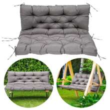 Waterproof Bench Cushion Seat Cushion & Back Cushion Upholstery Cushion For Bench Garden Bench Garden Furniture Porch Swing - Màu xám đen - Xem 2