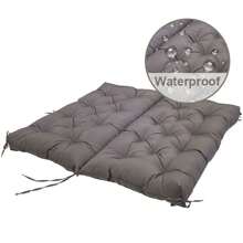 Waterproof Bench Cushion Seat Cushion & Back Cushion Upholstery Cushion For Bench Garden Bench Garden Furniture Porch Swing - Màu xám đen - Xem 5