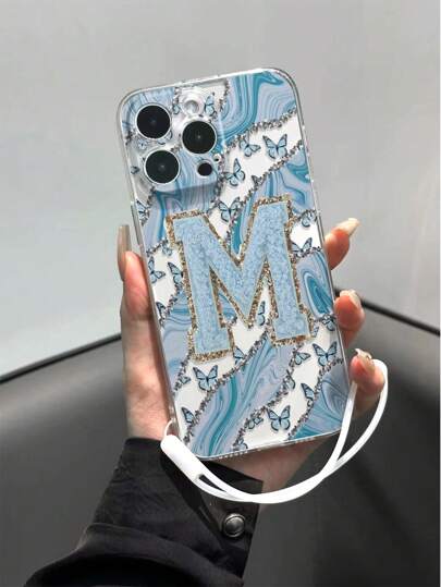 字母“M”蝴蝶闪光穿孔高透明度彩绘防摔手机壳带可拆卸透明腕带软壳彩绘兼容 iPhone 15 XR /7/8 iPhone 15 Pro Max/12 Pro Max/13 Pro Max/14 Pro Max 13 14 11 12p 14 女款 P11 软壳 P12 防摔 XS.XR /78P.78GES2, IPhone 13 手机壳 14 IPhone 11 软壳 P12 防摔 XS 穿孔直边彩绘手机壳兼容 Galaxy S24, Galaxy 14 Galaxy 24 Galaxy 54 Galaxy S20 FE Galaxy S24+ Galaxy S24 Ultra Galaxy S22 Galaxy S23 Ultra Galaxy A13 4G/Galaxy A52/A52s 5G Galaxy A25 Galaxy A34 Galaxy A35 Galaxy A55 Galaxy A05 兼容 12 Pro.12/12X.Note11.9A.9C.Polox3NFC.Redmi 10.Redmi 9.Note 9.12C.Note 11 Pro.Redmi 10C.Note 8 Pro 手机壳保护套三星系列防摔手机壳保护套