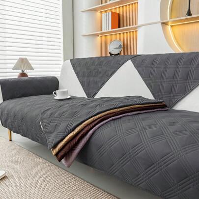 1pc Solid Color Waterproof Sofa Cover, Non-Slip Pet Sofa Protector, Sofa Slipcover, Home Decor For Bedroom, Office, Living Room (Sold Individually, Armrest And Backrest Need To Be Purchased Separately)