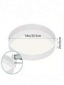 1 个 35.5 厘米硅胶铸造模具适用于大圆桌、树脂环氧河咖啡桌 DIY 水晶树脂镜面模具适用于家居装饰