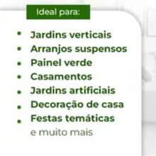 Conjunto de 2 Plantas Artificiais Pendente com Vaso Trançado e 3 Trepadeiras de Hera