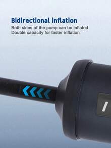 12-Inch Dual-Direction Hand Pump, Air Mattress Inflator, Inflatable Toy & Pool Accessories Air Pump - Black - View 8