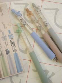 4pcs/Box Bowknot Retractable Ballpoint Pens With 0.5mm Black Ink Refills, Suitable For Back To School, Halloween, Thanksgiving, Christmas, Birthday And Other Occasions Back To School - 4pcs/box Bowknot Gel Pen - View 5