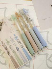 4pcs/Box Bowknot Retractable Ballpoint Pens With 0.5mm Black Ink Refills, Suitable For Back To School, Halloween, Thanksgiving, Christmas, Birthday And Other Occasions Back To School - 4pcs/box Bowknot Gel Pen - View 4