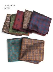 1pc Polyester Striped Pocket Square/Handkerchief, Seasonal