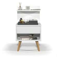 Criado Mesa Lateral Para Celular Quarto Sleep Estilo Retrô