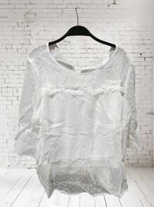 Short Sleeve Blouse, Fresh Summer Imported - 白色 - 查看 1