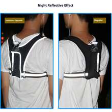 Mochila de corrida mini para homens e mulheres - refletiva, alta visibilidade de 360°, acomoda acessórios e qualquer iPhone, Android, iPad Mini - equipamento leve e ajustável para condicionamento físico, caminhada, ciclismo, trilhas e muito mais!