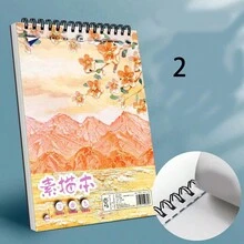 1 件高档素描本，厚纸，适合初学者素描，A4 尺寸绘画本，学生美术用品 - 彩色 - 查看 4