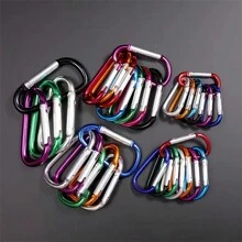 10pcs Aluminum Alloy D-Ring Buckles, Multifunctional For Outdoor Camping, Hiking, Fishing And Gear Attachments - Multicolor - View 6