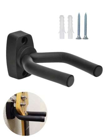 1PC Guitar Wall Mount Hanger, Guitar Hanger Wall Hook Holder Stand Display Black With Screws, Easy To Install, Fits All Size Guitars, Bass, Mandolin, Banjo, Ukulele Stand Guitar, Guitar Bridge, Bass Guitar Strings, Blow Up Guitar, Guitar Pedal, Guitar, Guitar Stand, Electric Guitar,Mandolin,Cd Player,Guitar Cleaner,Bass Guitar Stand,Guitar Case,Electric Guitar>Black