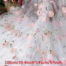 1 件 3D 刺绣网眼面料，公主蕾丝花卉刺绣服装面料，适用于 DIY 连衣裙，57 英寸宽 x 19.6/39.4/118/197 英寸长，80gsm - 多色 - 查看 15