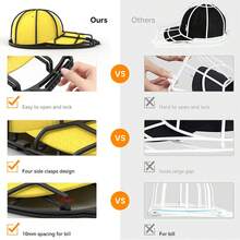 Baseball Cap Washer Anti-Deformation Cap Protector Rack For Dishwasher Washing Machine Hat Washer Frame Creative Home Supplies  Halloween Decor,Room Decor,Christmas Decorations, Halloween, Halloween Decorations,Christmas, Halloween Decor,Christmas Decor,Fall Decor,Christmas Decor,Storage,Organizer - Black - View 6