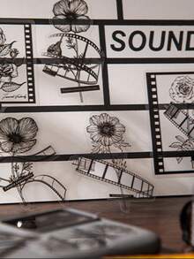 1 件装胶片拼贴笔记本材料装饰拼贴用于礼品标签、可切割 DIY 纸工艺品用于垃圾日记本套件、剪贴簿、礼品盒、贺卡、冒险书 - 彩色 - 查看 8