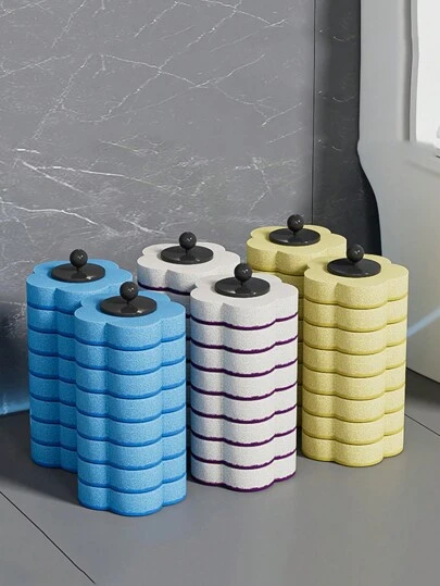 FoBianJie Cabezales de repuesto desechables para cepillo de baño en colores amarillo, azul y morado (cepillo de baño no incluido) Decoración de baño, decoración de otoño