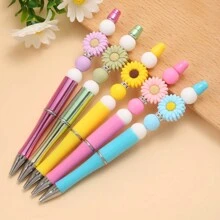 76pcs 12mm Small Daisy Flower Silicone Beads For DIY Jewelry Making Of Necklace, Bracelet, Keychain, Anti-Lost Wristband Valentines