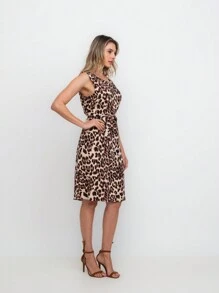 JIN SER Viscose Dress - Brown - View 3