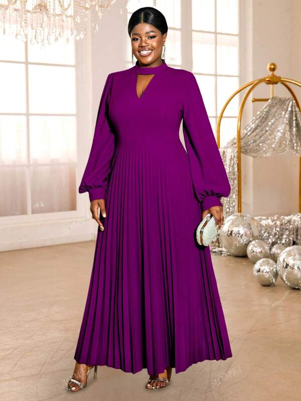 Rochie pliată, pliată, elegantă, pentru femei, cu gât, cu gura cheii, cu mânecă, pentru petrecere, club, aniversare, banchet, seară, bal, Anul Nou
