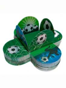 100 Forminhas Football Ball Game Brigadeiros Cup Party Sweets - 綠色 - 查看 4