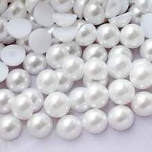 Mix Sizes 2-10mm 1100pcs 20g AB Muti-Colors Imitation Half Round Pearl Flat Back ABS Plastic Bead For Nail Art DIY Jewelry Craft