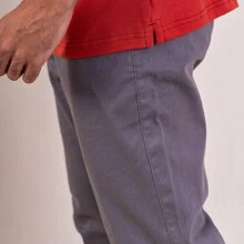 Urban Zone Jeans Men's Tailored Trousers, Slim Fit Twill Denim With Elastane - Grey - View 3