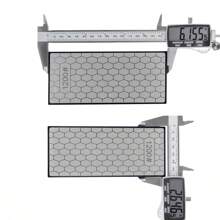 Diamond Sharpening Stone Double-Sided, Diamond Knife Sharpener Stone, Honeycomb Surface Plate With Non-Slip Base For Scissors Knives Outdoor Kitchen Sharpen Tools Coarse 600# / Fine 1200# - 灰色 - 查看 3