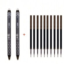 1 套 2 支可擦笔 + 10 支替换笔芯，0.5 毫米笔尖，创意学生书写文具 - 均碼 - 查看 6