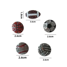 New Arrival DIY Rhinestone Ball-Shaped Brooch, Zinc Alloy Football/Soccer Design Accessory, European & American Creative Style - Sports Five-piece Suit - View 7
