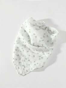 1件碎花褶皱发带，沙滩/度假发饰头巾发带吸汗带，适合上学、大学、秋冬季节佩戴，女士度假装扮优雅围巾，柔软头巾