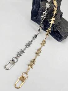 1pc Retro Star Shaped Chain Fashion Decorative Bag Chain Keychain Charms - Multicolor - View 5