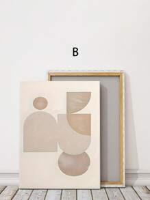 3 件/1 件带框帆布墙艺术海报，采用柔和米色和中性抽象几何形状，线条简洁，具有现代美感，非常适合客厅、卧室、办公室、酒吧墙壁装饰，可直接悬挂 - 彩色 - 查看 14