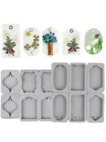 自制芳香疗法蜡融化套件 - 用于汽车清新剂和石膏标志、花卉设计、工艺用品的硅胶模具 - 灰色 - 查看 2