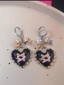 2件套Y2K风格彩色星星耳环，甜美梦幻粉色水晶星星耳钉，时尚首饰配饰，女士礼物