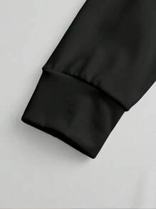 Felpa con cappuccio da uomo in stile rock di strada, con stampa a colori a contrasto, casual per primavera, autunno e inverno, adatta anche per Ognissanti - Bianco e nero - Visualizzare 5