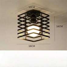 1pc Nordic Style Iron Ceiling Lamp For Balcony, Stairway, Corridor, Bar - Excludes Light Bulb - 1 Iron Ceiling Lamp - View 12