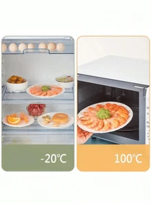 1 Pack Of 100 Disposable Plastic Wrap Sets And Disposable Shower Cap Sets Household Fresh-Keeping Bowl Cover PE Plastic Wrap - Default - View 6