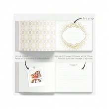 1pc Guest Book For Wedding, Party, Special Events - Elegant Gold Foil Edged Visitor Registry Book, Great For Weddings, Celebrations, Parties And Bridal Showers,Christmas - Pink - View 3