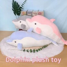 1 件 13.7/18.8 英寸柔软可爱毛绒海豚毛绒玩具娃娃、家居水族馆动物装饰、生日礼物 - 多色 - 查看 3