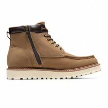 Men's Moc Toe Boot Fashion Comfort Casual Wedge Boots Fluff Lining - 棕色 - 查看 5