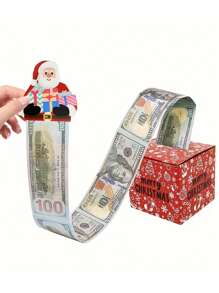 3件套圣诞惊喜现金礼盒，成人惊喜现金礼盒，内含30个透明小袋，趣味现金礼物展示道具，适合家庭节日派对、圣诞家居装饰、圣诞袜填充物、女士礼物、生日礼物。 - 彩色 - 查看 9
