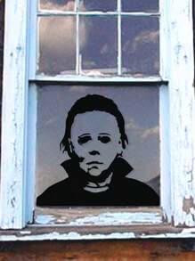 Halloween Holiday Decals Horror Living Room Sticker Funny Door Window Mirror Vinyl Art Decor For Car Window Home - Black - View 5