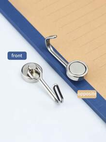 1 pieza Gancho magnético potente, Gancho magnético adhesivo para refrigerador de cocina, Gancho magnético giratorio sin perforación y sin dolor para puerta antirroba de entrada